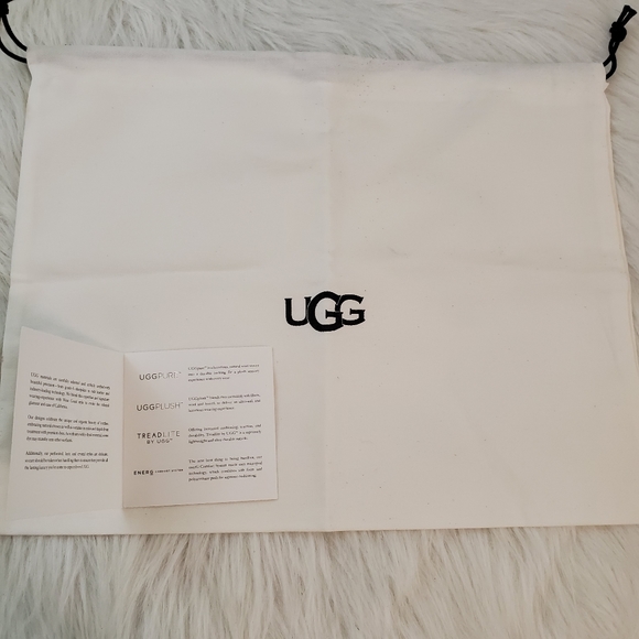 UGG Sz 7 Mini Berge Suede Shearling Cuff Boots - Picture 12 of 15